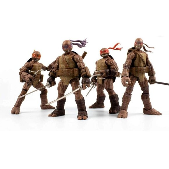 Tmnt Bst Axn Idw Inspired Zombie Turtle 5in Action Figure 4-pack - Picture 3 of 8